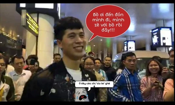 Loạt ảnh chế hài hước chào mừng cầu thủ Đình Trọng về nước