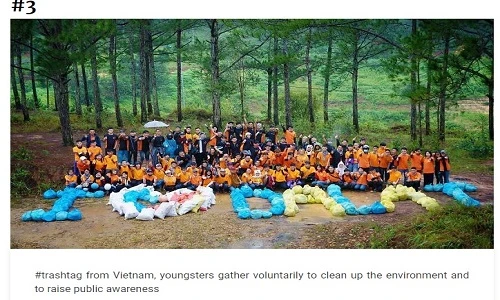 Nhóm bạn Việt Nam làm “Thử thách dọn rác” lọt top 10 thế giới