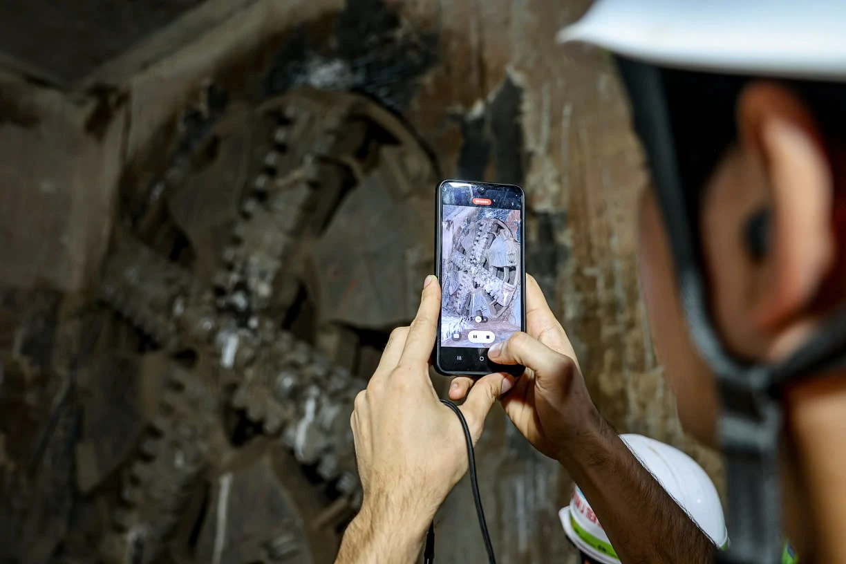 Cận cảnh Robot đào hầm đến ga S11 Văn Miếu tuyến Metro Nhổn - ga Hà Nội