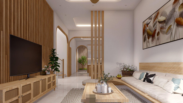 Nhà ống 3 tầng mang hơi thở hiện đại, vườn sân thượng - Hình 5 Nha ong 3 tang mang hoi tho hien dai, vuon san thuong-Hinh-5