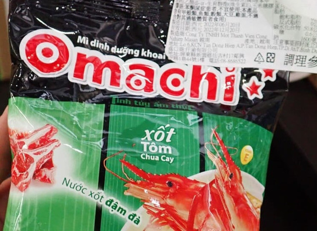 Đài Loan thu hồi lô mì Omachi nhập từ Việt Nam vì chứa Ethylene Oxide Dai Loan thu hoi lo mi Omachi nhap tu Viet Nam vi chua Ethylene Oxide