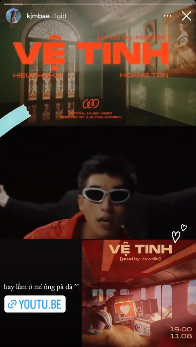 "Bạn gái tin đồn" công khai ủng hộ HIEUTHUHAI trên mạng xã hội