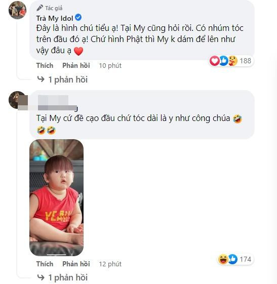 Cậu út nhà Trà My Idol giống hệt bức tượng chú tiểu - Hình 3 Cau ut nha Tra My Idol giong het buc tuong chu tieu-Hinh-3