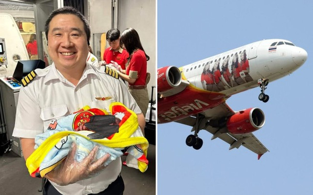 Hi hữu: Cơ trưởng đỡ đẻ trên máy bay Hi huu: Co truong do de tren may bay
