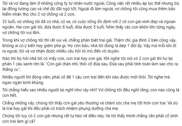 Đẻ 2 con gái bị hàng xóm "cà khịa": Tiền nhiều con rể hưởng De 2 con gai bi hang xom