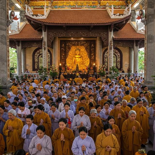 Đông đảo người dân tham gia chiêm bái Xá lợi Đức Phật - Ảnh BSCC Đông đảo người dân tham gia chiêm bái Xá lợi Đức Phật - Ảnh BSCC
