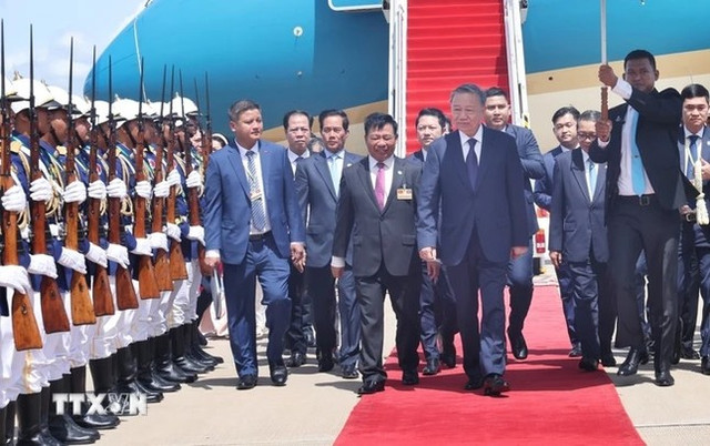 Quốc vương Campuchia chủ trì lễ đón chính thức Chủ tịch nước Tô Lâm - Hình 3 Quoc vuong Campuchia chu tri le don chinh thuc Chu tich nuoc To Lam-Hinh-3