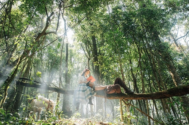 Ngôi làng cổ giữa rừng, hồ nước hình trái tim hút hồn du khách - Hình 3 Ngoi lang co giua rung, ho nuoc hinh trai tim hut hon du khach-Hinh-3