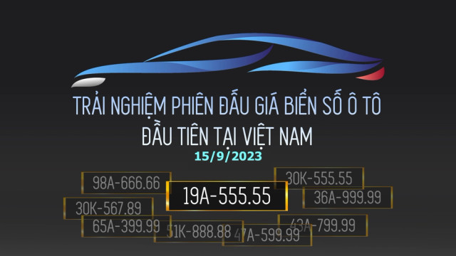 Đấu giá biển số ô tô: Biển số 19A-555.55 được trả 2,14 tỷ đồng - Hình 3 Dau gia bien so o to: Bien so 19A-555.55 duoc tra 2,14 ty dong-Hinh-3