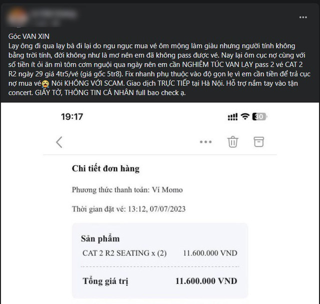 Ê chề vì ôm vé BlackPink tại Hà Nội, bán lại không ai mua - Hình 3 E che vi om ve BlackPink tai Ha Noi, ban lai khong ai mua-Hinh-3