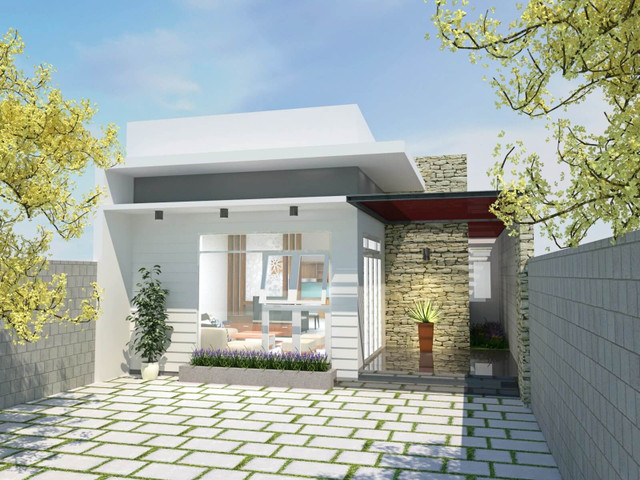 Nhà ống 1 tầng 5x20m chuẩn tỉ lệ vàng, sân vườn như chốn nghỉ dưỡng ảnh 2 Nhà ống 1 tầng 5x20m chuẩn tỉ lệ vàng, sân vườn như chốn nghỉ dưỡng ảnh 2