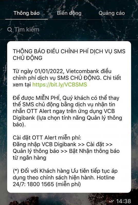 Ngân hàng tăng phí tin nhắn SMS, khách rủ nhau hủy dịch vụ - Hình 2 Ngan hang tang phi tin nhan SMS, khach ru nhau huy dich vu-Hinh-2