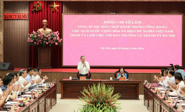 Tổng Bí thư, Chủ tịch nước Tô Lâm: Hà Nội phải phát triển mạnh mẽ hơn Tong Bi thu, Chu tich nuoc To Lam: Ha Noi phai phat trien manh me hon