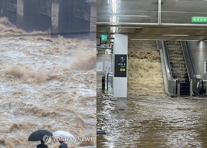 Trận mưa kỷ lục vừa diễn ra ở Hàn Quốc lớn tới nhường nào?