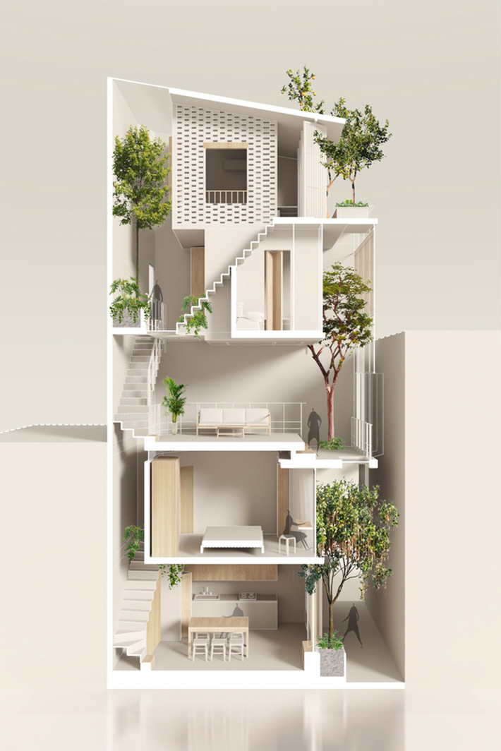 Bản vẽ 3D của căn nhà
