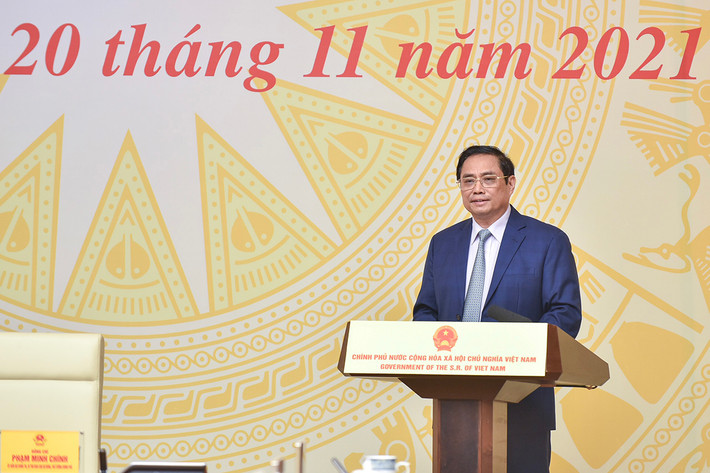 Phát biểu tại buổi gặp mặt, Thủ tướng Phạm Minh Chính nêu rõ, đây là sự ghi nhận, tôn vinh của Đảng, Nhà nước đối với quá trình cống hiến và những đóng góp quý báu, là mốc son tự hào ghi dấu chặng đường phấn đấu bền bỉ, không mệt mỏi của các đồng chí. Các đồng chí là những đảng viên tiên phong, gương mẫu, tiêu biểu, những nhà quản lý tâm huyết, luôn phấn đấu vì lý tưởng của Đảng với mục tiêu mang lại ấm no, hạnh phúc cho Nhân dân.