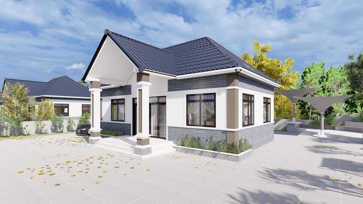 Mẫu nhà cấp 4, 3 phòng ngủ với kinh phí xây dựng rẻ chỉ từ 300 triệu đồng rất được ưa chuộng ở các vùng nông thôn – nơi đời sống người dân đa phần chưa dư giả, xây nhà tiền tỷ là quá sức của nhiều người