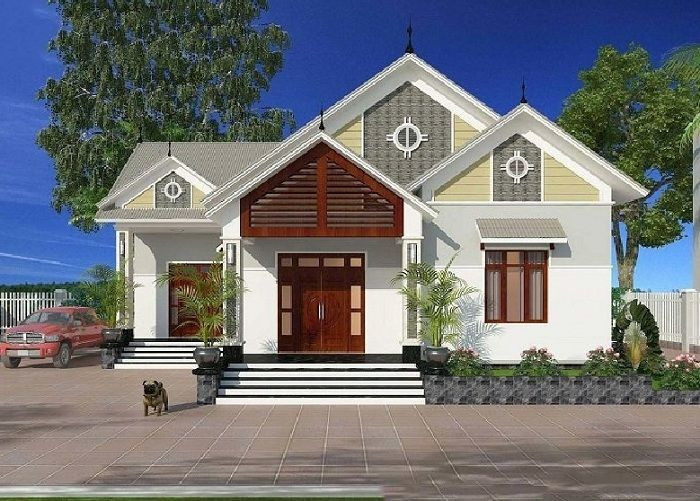 Với 3 phòng ngủ và các phòng chức năng khác như phòng khách, phòng bếp, WC, căn nhà sẽ luôn đảm bảo được công năng sử dụng cho cả gia đình. Nhà cấp 4 còn có lợi thế là các thành viên trong gia đình có thể tương tác với nhau dễ hơn nhờ các phòng trên cùng một mặt sàn, người già hoặc trẻ nhỏ không phải leo cầu thang