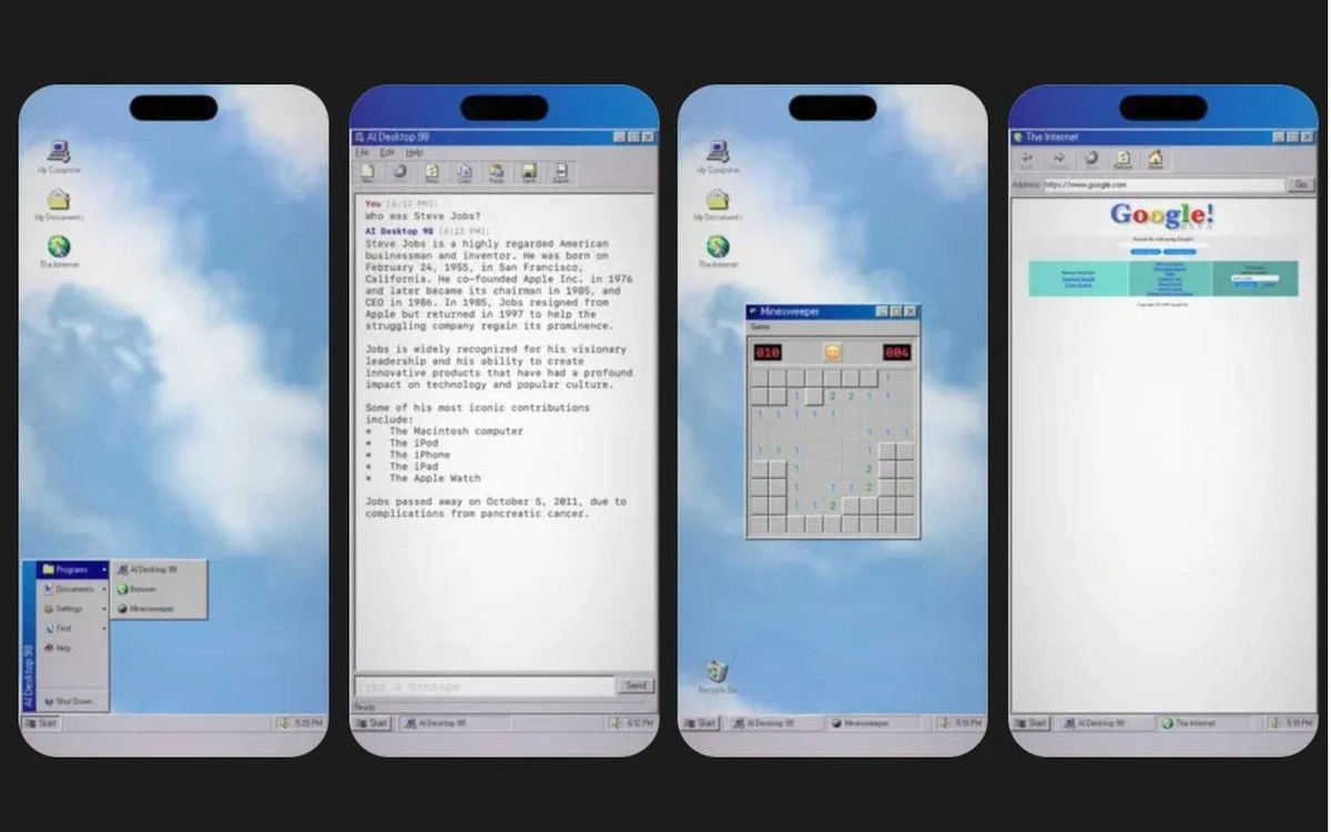 Phiên bản Windows 98 tích hợp AI sẽ trông như thế nào?
