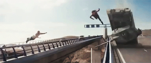 Dom, khi này đang ở phía cây cầu đối diện, phát hiện ra Letty bên ngoài chiếc xe tăng, cũng trèo ra khỏi chiếc xe đang lái. Chiếc xe tăng sau đó va vào thanh chắn cầu, hất văng Letty lên không trung. Cùng lúc ấy, Dom cũng đâm xe của mình vào thanh chắn cầu, và bay lên như một siêu anh hùng, đón lấy Letty ở lưng chừng một cách dễ dàng. Họ văng về phía cây cầu bên kia, ngã lên mui một chiếc xe. Trong hoàn cảnh mọi người đáng lẽ đều chết, thì vì đó là Fast &amp; Furious, nên tất cả đều sống sót nguyên vẹn.