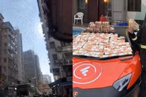 Thiếu gia đi siêu xe Lamborgini rải tiền khắp phố gây náo loạn