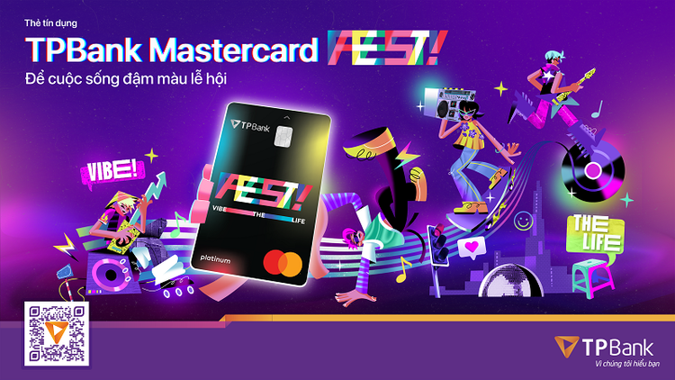 TPBank Mastercard FEST là thẻ tín dụng đầu tiên tại Việt Nam dành cho tín đồ concert và giải trí. fest-kv-ngang-ci.png