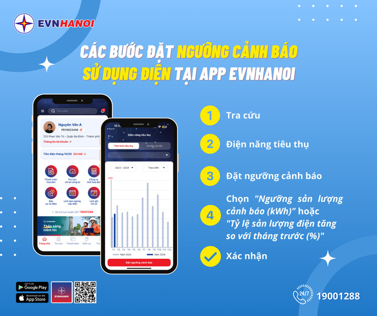 Tính năng “Đặt ngưỡng cảnh báo” trên App EVNHANOI cai-dat-nguong-canh-bao.png