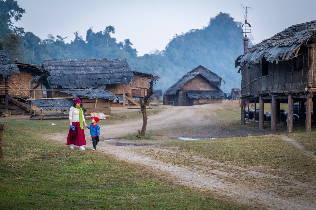 Bản Tà Phình hiện chưa phát triển các dịch vụ du lịch, vì thế vẫn giữ được sự tĩnh lặng hiếm có. Ảnh Vietnamnet