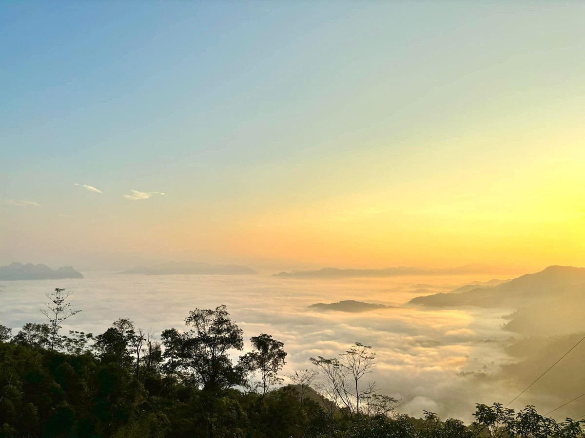 Đồn Đèn cũng sở hữu vẻ đẹp rất riêng, khác biệt với Tà Xùa hùng vĩ hay Bình Liêu thơ mộng. Không gian nơi đây hoang sơ, tĩnh lặng và mộc mạc hơn. Những thảm cỏ rộng, bầu không khí trong lành, tiếng gió thổi rì rào qua tán rừng khiến nơi này trở thành một “điểm dừng” đúng nghĩa cho những ai đã quen với phố thị ồn ào.