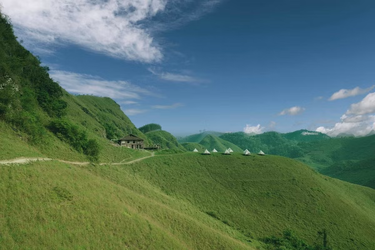 Chưa dừng lại ở đó, khu vực xung quanh đồi cỏ Vinh Quý cũng có nhiều điểm tham quan hấp dẫn. Ngay gần đó là đồi thông Khau Lừa – một địa điểm check-in lý tưởng khác với không gian thơ mộng, mát mẻ. Nếu dư dả thời gian, du khách có thể kết hợp ghé thăm các danh thắng nổi tiếng như thác Bản Giốc – một trong những thác nước đẹp nhất Việt Nam, động Ngườm Ngao kỳ vĩ, suối Lê Nin trong xanh gắn với lịch sử cách mạng hay hồ Thang Hen và núi Phia Oắc – khu sinh quyển đa dạng bậc nhất miền Bắc. Ảnh Ba Đứa Mình