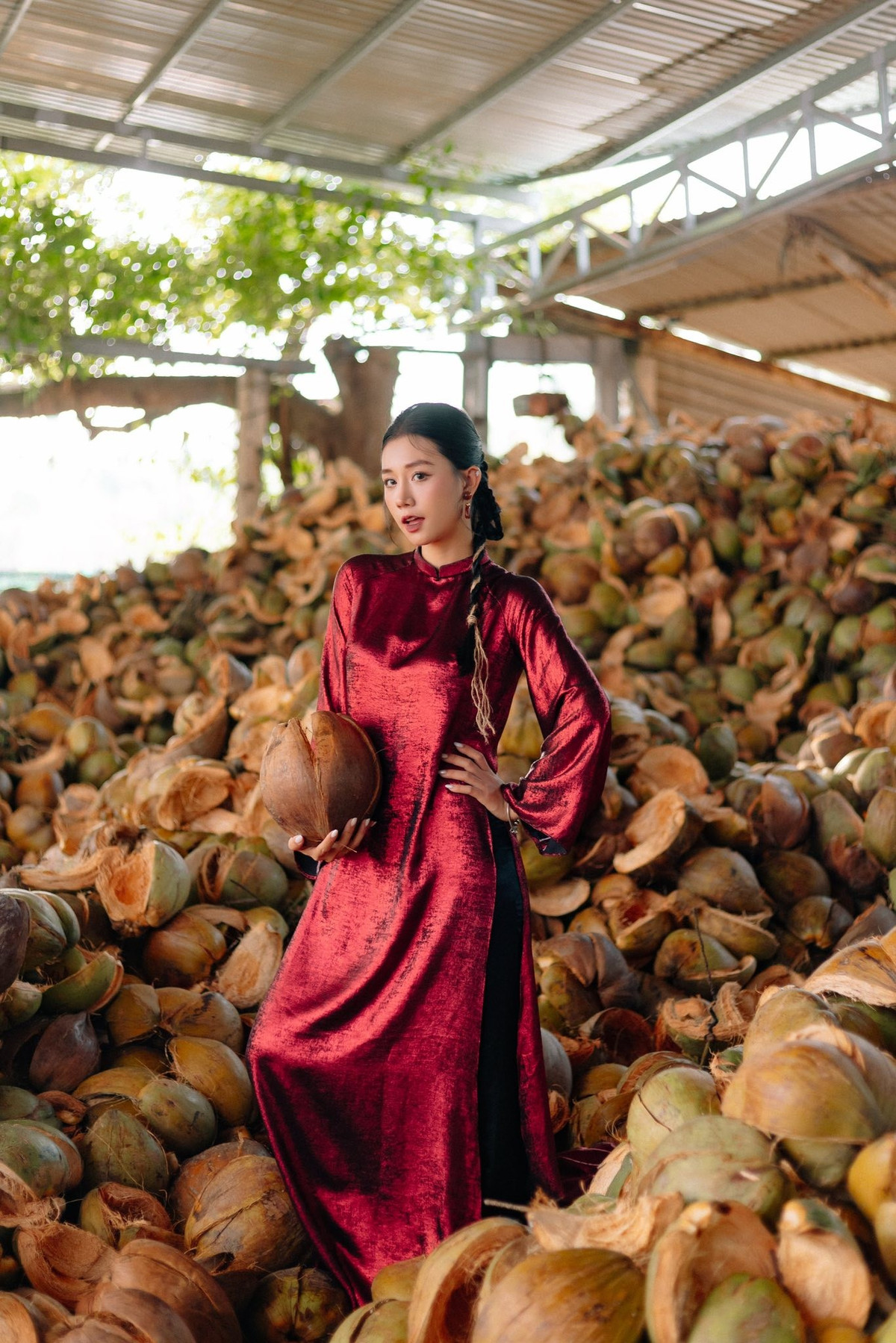 View - Làng nghề chỉ xơ dừa An Thạnh, điểm chụp áo dài Tết bên sông Thom | Báo Tri thức và Cuộc sống - TIN TỨC PHỔ BIẾN KIẾN THỨC 24H