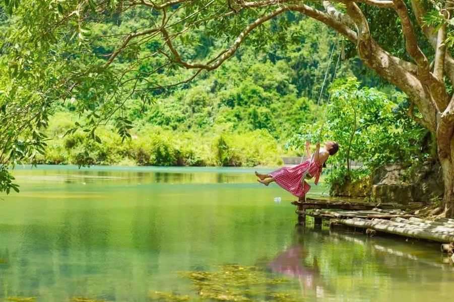 .Nhiều công ty du lịch khai thác tour Đồng Lâm kết hợp trải nghiệm bản địa. Vietmountain Travel có tour 2N1Đ từ Hà Nội, gồm tham quan rừng Hữu Liên, chèo thuyền, cắm trại, BBQ và đạp xe khám phá. Giá từ 1,5–1,7 triệu đồng/người, trọn gói dịch vụ. Ảnh Traveloka