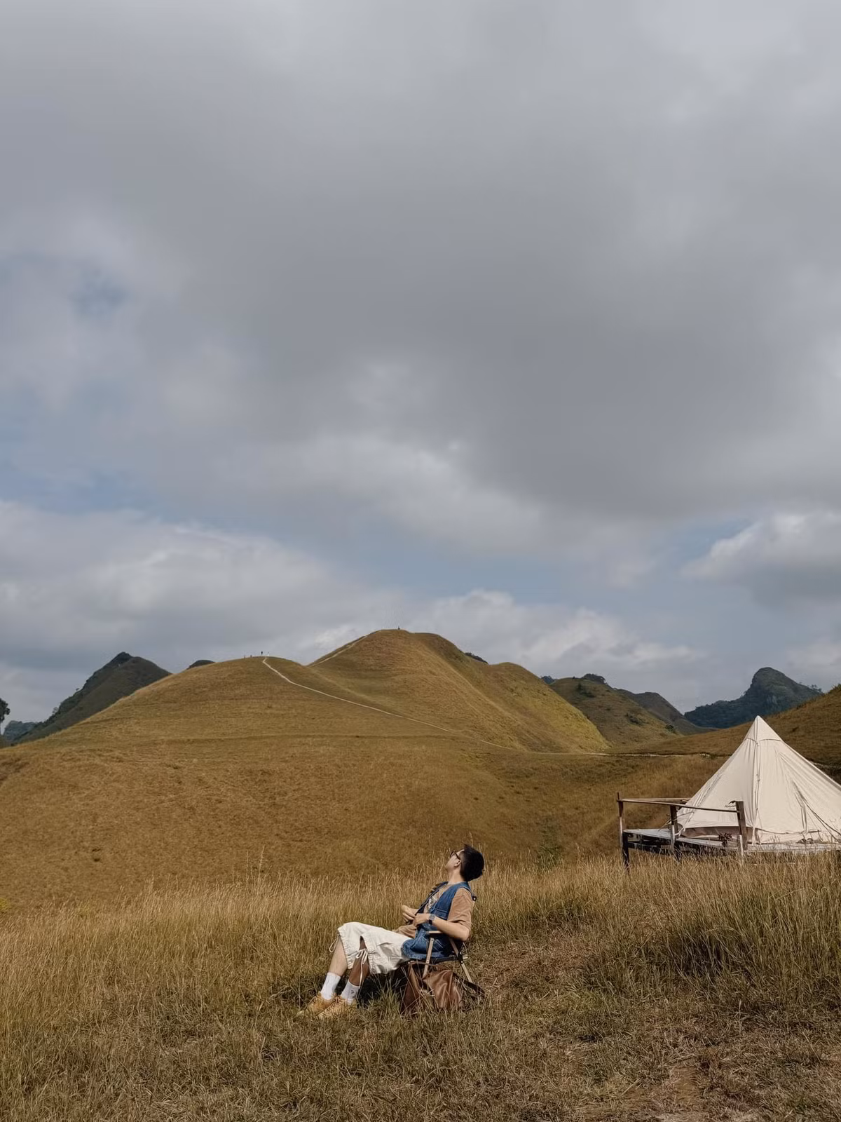 Mùa thu, cỏ xanh dần ngả vàng, rồi cháy lên dưới ánh nắng dịu, tạo nên bức tranh thiên nhiên rực rỡ nhưng cũng đầy bình yên. Ảnh Minh Heo