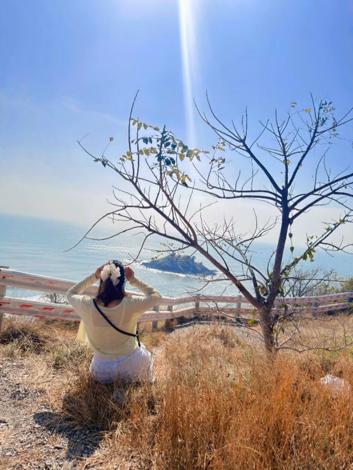 Năm nay, nhờ điều kiện thời tiết thuận lợi, hoa đỗ mai nở đồng loạt, bông dày và thời gian nở kéo dài hơn so với nhiều năm trước. Điều này giúp du khách có thêm cơ hội dạo chơi, chụp ảnh và cảm nhận trọn vẹn vẻ đẹp của mùa hoa hiếm hoi giữa lòng phố biển. Ảnh Duy Trần