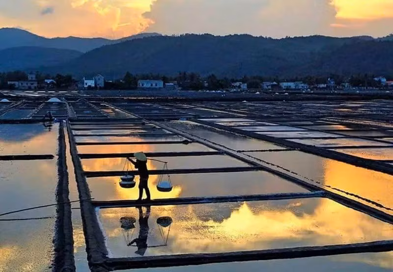 Từ việc trải đều nước biển lên ruộng muối, chờ đợi muối kết tinh dưới ánh nắng đến khéo léo thu hoạch từng hạt muối, mọi công đoạn đều đòi hỏi sự tỉ mỉ và kiên nhẫn.