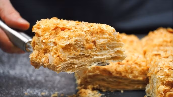 Với sự kết hợp hoàn hảo giữa hương vị, kết cấu và tính thẩm mỹ, bánh Napoleon đang chứng tỏ sức hút khó cưỡng, xứng đáng trở thành món ăn vặt được giới trẻ săn đón, đồng thời góp phần làm phong phú bản đồ bánh ngọt hiện nay. Ảnh minh hoạ