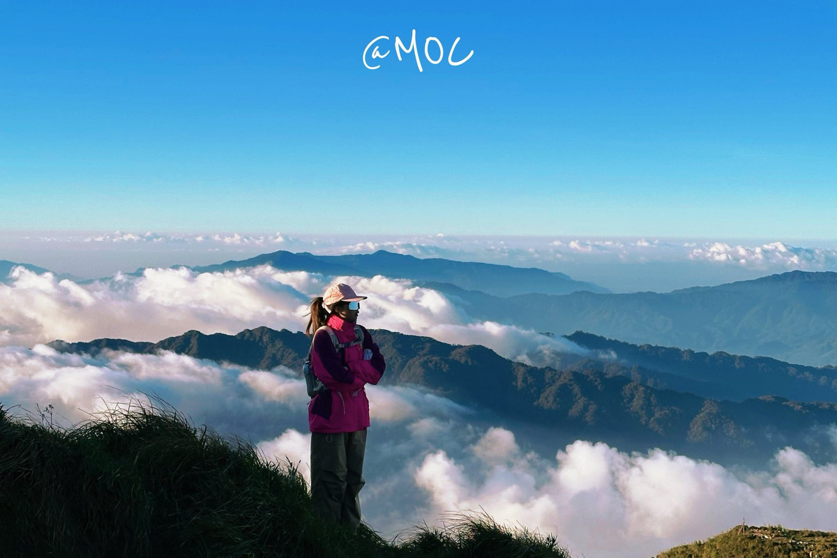 Mùa đông, du khách lại có cơ hội chiêm ngưỡng biển mây dày đặc và những buổi sáng phủ sương mờ ảo. Còn mùa xuân, hoa rừng đua nở, mang đến vẻ đẹp dịu dàng giữa khung cảnh hoang sơ của núi cao. Ảnh Moc