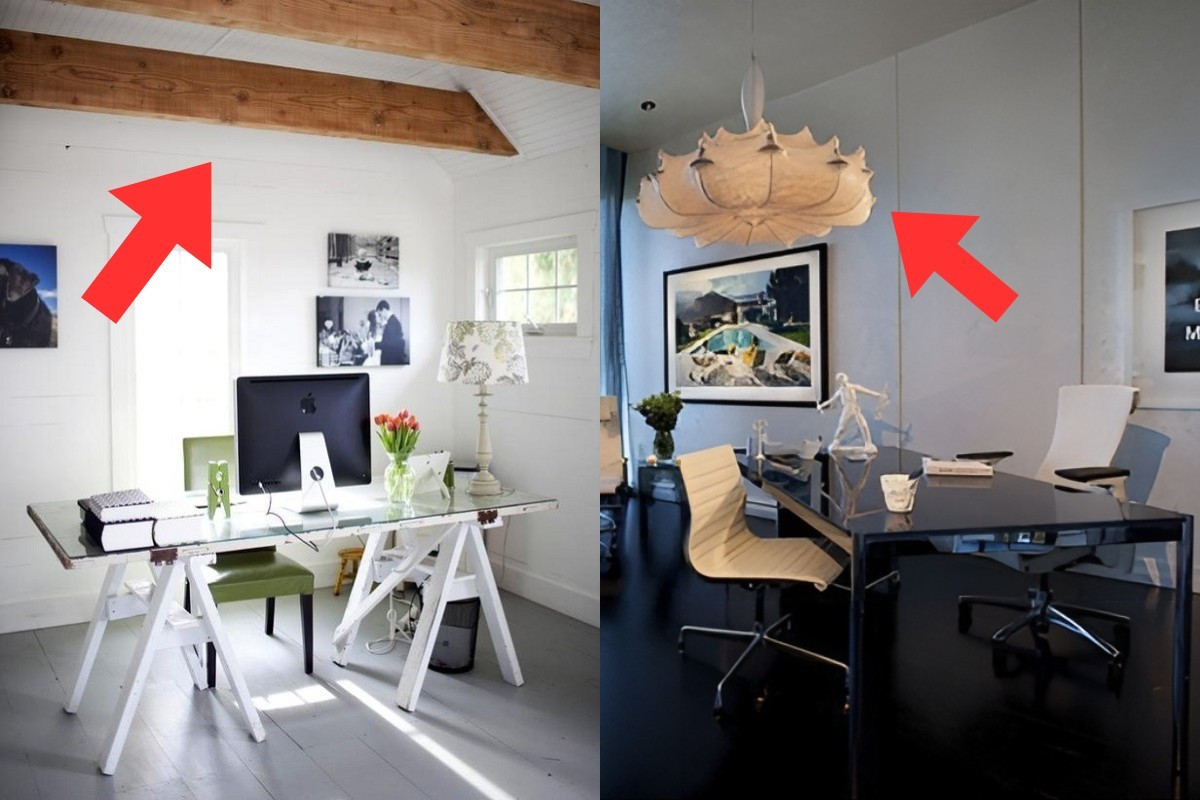 Một lỗi phổ biến khác là đặt bàn dưới xà ngang. Trong phong thủy, xà ngang tượng trưng cho áp lực vô hình đè nén, lâu dài có thể khiến người ngồi cảm thấy mệt mỏi, khó phát huy năng lực. Tương tự, ánh sáng chiếu thẳng từ trên xuống đầu cũng gây cảm giác khó chịu, ảnh hưởng đến thị giác và khả năng tập trung. Ảnh mychair