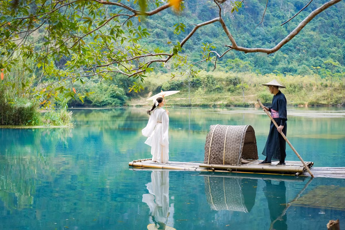 Mỗi mùa cây lại khoác một “chiếc áo” khác: mùa xuân lá xanh, hoa trắng; mùa hè bướm bay rợp trời; mùa thu lá vàng, gợi nhớ khung cảnh trời Tây.