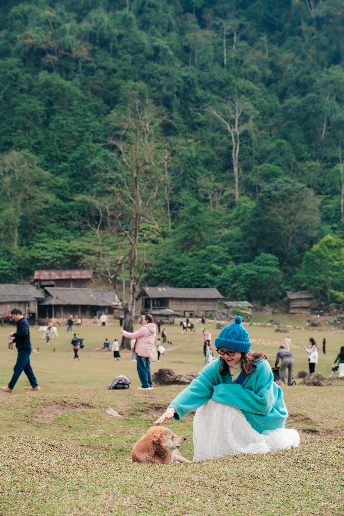 Bù lại, cung đường dẫn vào làng là hành trình mãn nhãn, đặc biệt vào mùa xuân, khi núi rừng phủ xanh, xen kẽ những thung lũng mận trắng, cải vàng trải dài như bức tranh thiên nhiên rực rỡ.