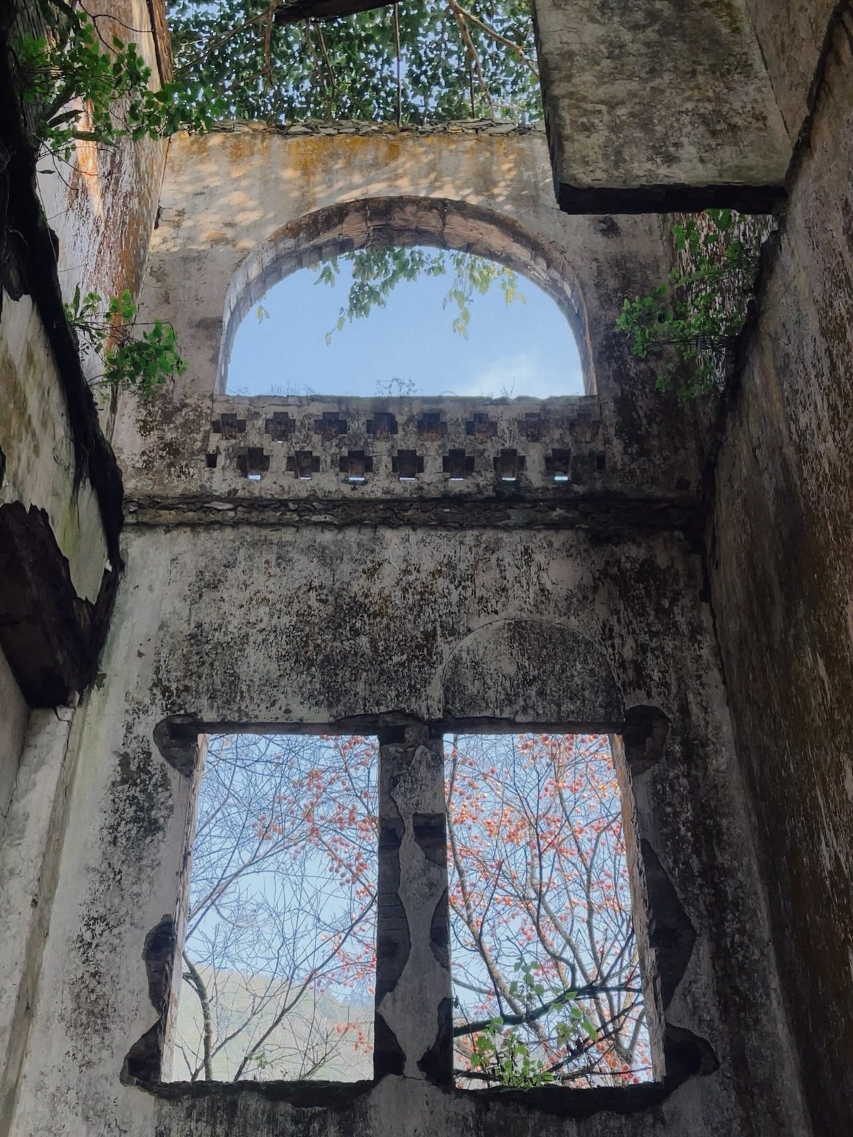 Với những người yêu nhiếp ảnh và nghệ thuật, tu viện cổ Tả Phìn là một phông nền hoàn hảo. Ánh sáng tự nhiên len qua các ô cửa vỡ, rêu xanh bám đầy bậc thềm, những mảng tường loang màu sương gió… tất cả tạo nên những khung hình giàu cảm xúc mà không cần đến sự sắp đặt cầu kỳ. Vẻ đẹp hoang phế nơi đây không gợi cảm giác u buồn, mà mang đến sự bình yên rất riêng. Ảnh Trương Thị Hà