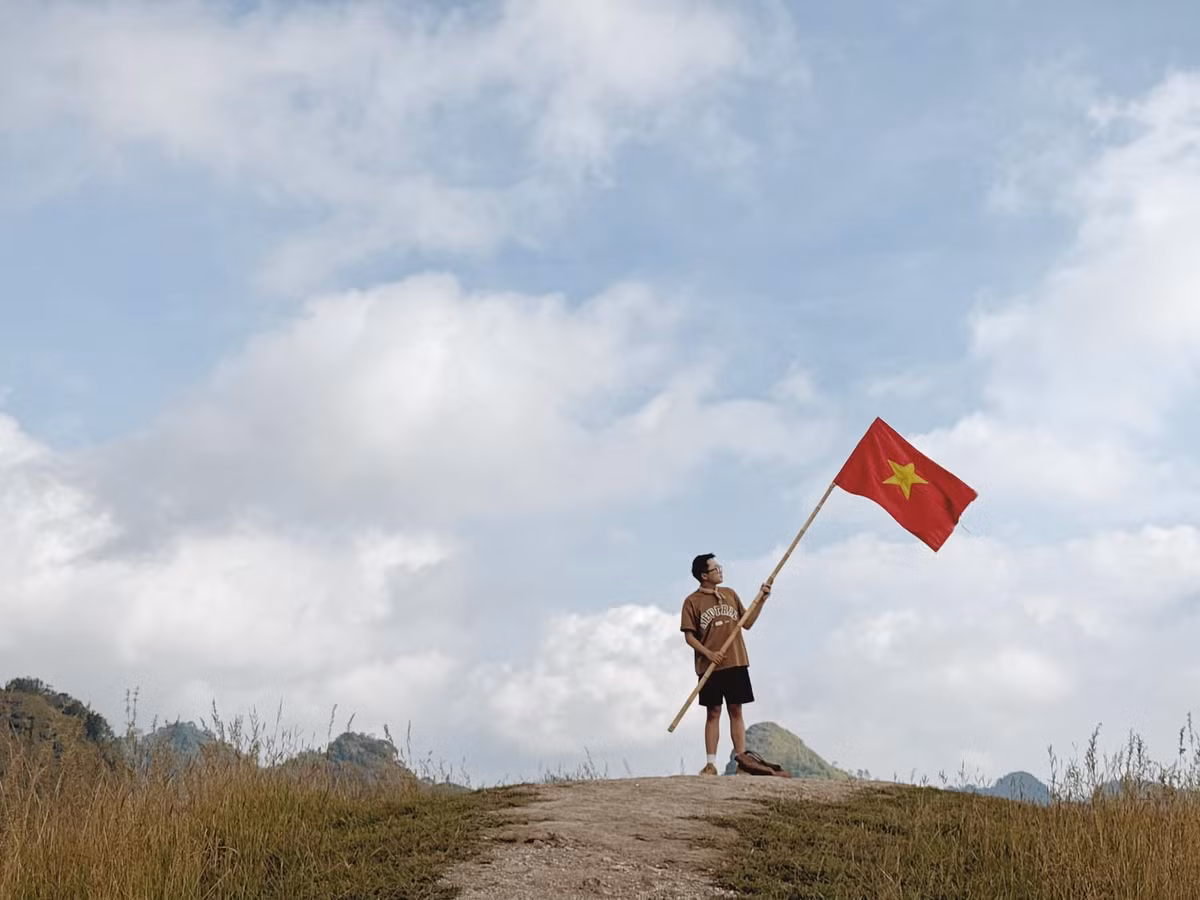 Khi mặt trời lên và lớp sương tan dần, từng sợi cỏ mềm lay theo gió, ánh lên vẻ óng ả. Ảnh Hữu Minh