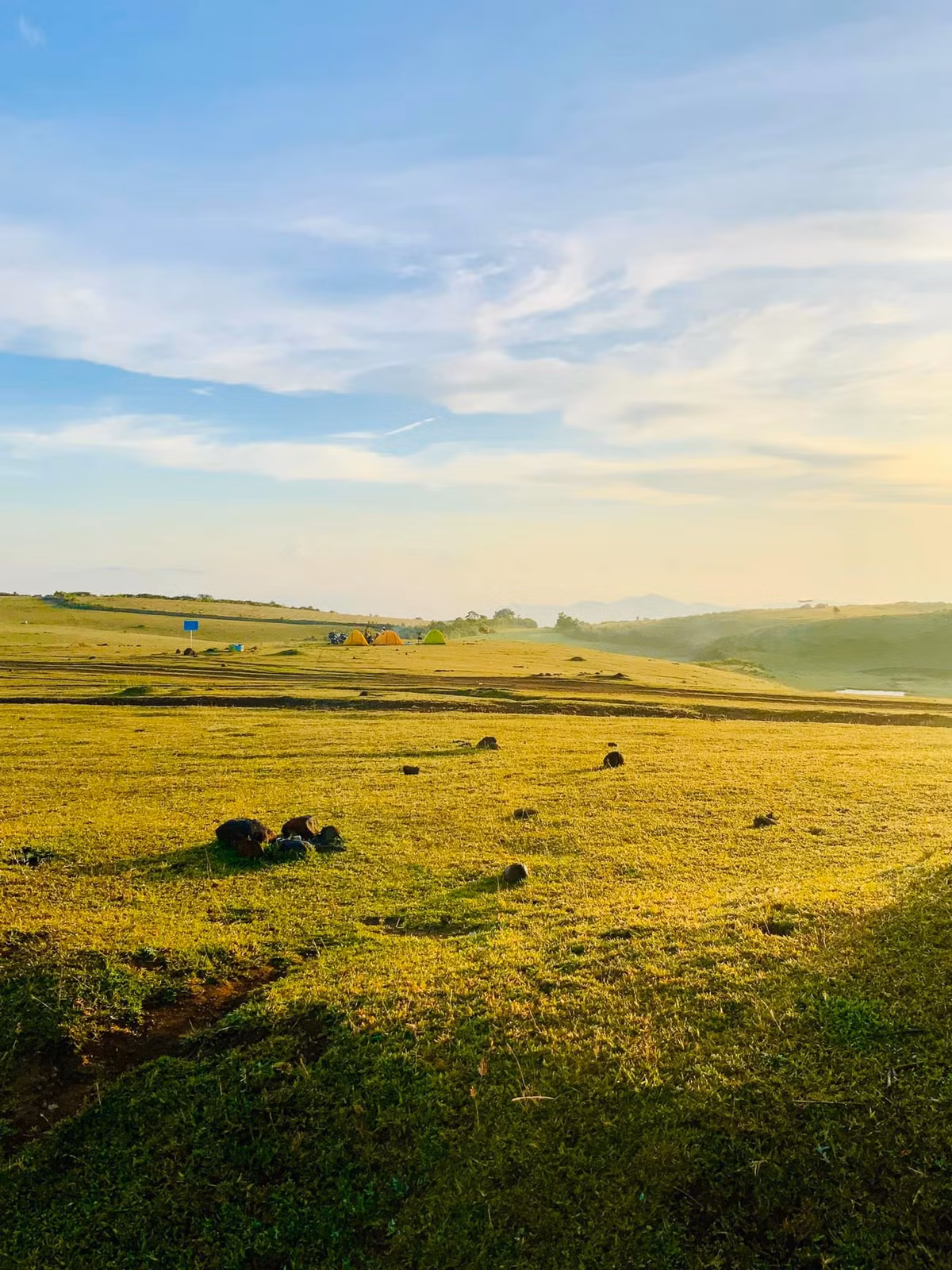 Tuy nhiên, nếu đi tự túc, du khách nên lưu ý mang theo đủ lều trại, đèn pin, nước uống, đồ ăn khô vì khu vực này chưa có hàng quán hay cơ sở dịch vụ. Ban đêm khá lạnh, nên chuẩn bị thêm áo ấm và túi ngủ. Ảnh Nguyễn Ngọc Minh