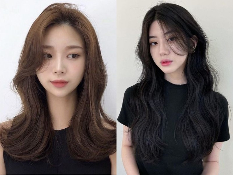 Ngược lại với quan niệm rằng tóc mỏng không nên để dài, tóc dài uốn sóng lại là lựa chọn hoàn hảo nếu biết cách tạo kiểu. Những lọn sóng lơi, uốn nhẹ từ thân đến đuôi, kết hợp layer mỏng, sẽ giúp mái tóc trông bồng bềnh và dày hơn mà không làm gương mặt già đi. Kiểu tóc này vừa che được nhược điểm tóc mỏng, vừa giữ được vẻ mềm mại, nữ tính, lý tưởng cho những chị em yêu thích mái tóc dài nhưng vẫn muốn diện mạo trẻ trung, cuốn hút. Ảnh minh họa