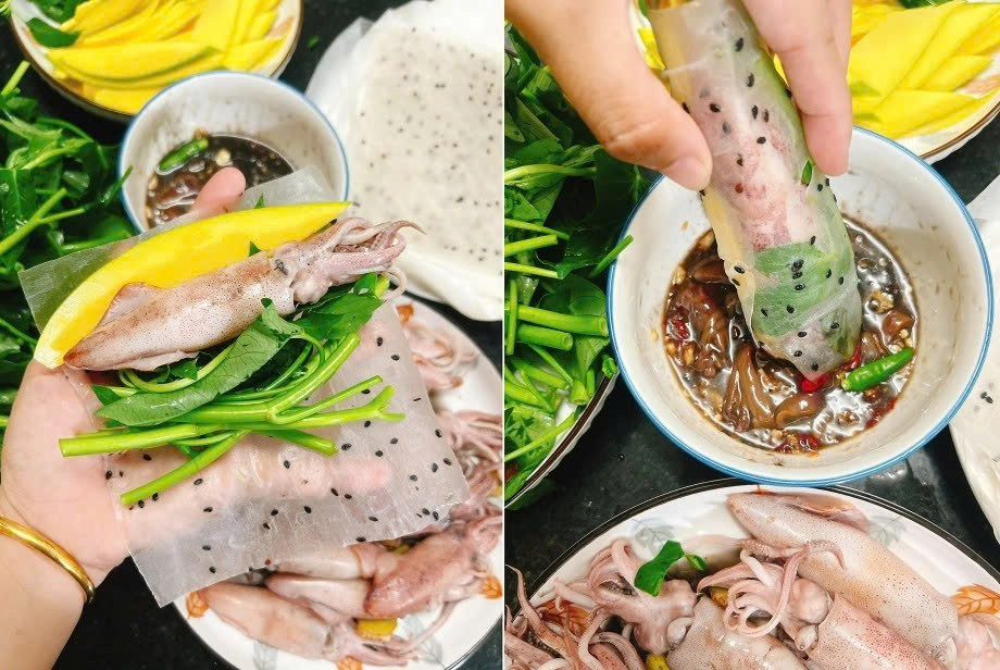 View - Vì sao mực cuốn rau muống gây sốt cộng đồng ẩm thực? | Báo Tri thức và Cuộc sống - TIN TỨC PHỔ BIẾN KIẾN THỨC 24H