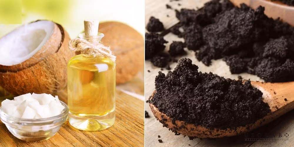 Nếu môi bạn nhợt nhạt, xỉn màu trong mùa lạnh, bã cà phê kết hợp dầu dừa là lựa chọn lý tưởng. Bã cà phê giúp loại bỏ tế bào chết đồng thời kích thích tuần hoàn máu, mang lại đôi môi hồng hào, căng mọng. Ảnh minh họa