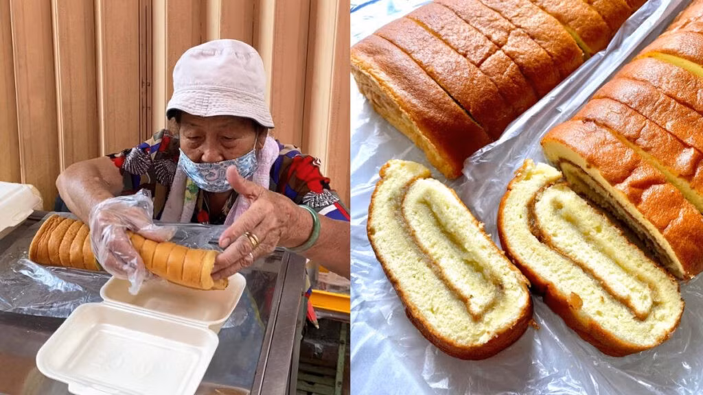 Một trong những địa chỉ gây ấn tượng đặc biệt là quầy bánh cuộn kaya của bà Wong Pek Yoke nằm trên đường Jalan Yap Ah Loy, trung tâm Kuala Lumpur. Ở tuổi 83, bà Wong vẫn đều đặn thức dậy từ 1 giờ sáng mỗi ngày để tự tay làm bánh cuộn kaya, bánh phồng kaya và bánh tart trứng. Những chiếc bánh có lớp vỏ mỏng, mềm, nhân kaya ngọt tự nhiên, mịn màng, mang đậm hương vị thủ công. Bắt đầu bán từ những năm 1970, quầy bánh nhỏ này đến nay vẫn thu hút đông đảo người dân địa phương lẫn du khách quốc tế. Quán mở cửa từ 8h đến 13h30 hằng ngày và nghỉ Chủ nhật. Ảnh malaysiafoodandtravel