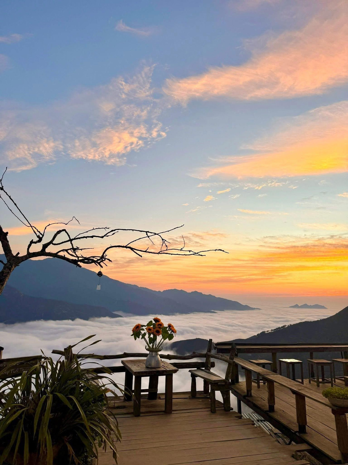 Không chỉ có mây và nắng, Tà Xùa còn níu chân du khách bằng những nét văn hóa và ẩm thực độc đáo. Người Mông nơi đây nổi tiếng hiếu khách, sẵn sàng mời du khách bát rượu ngô ấm nồng hay bữa cơm với thịt trâu gác bếp, canh cải mèo đậm vị núi rừng. Ảnh Vanh Vanh