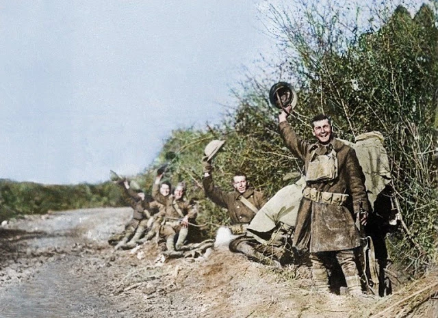 Ảnh màu hiếm ghi lại khoảnh khắc Chiến tranh Thế giới thứ 1 kết thúc