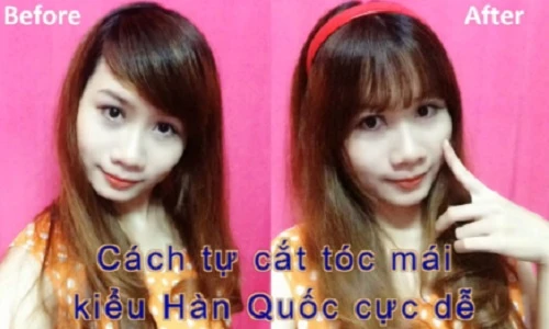 Hướng dẫn bạn gái cắt tóc mái đẹp kiểu Hàn Quốc